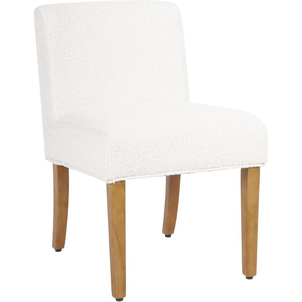 imageHomePop Parsons Classic Upholstered Accent Dining Chair Single Pack Light GreyCream Boucle Single Pack
