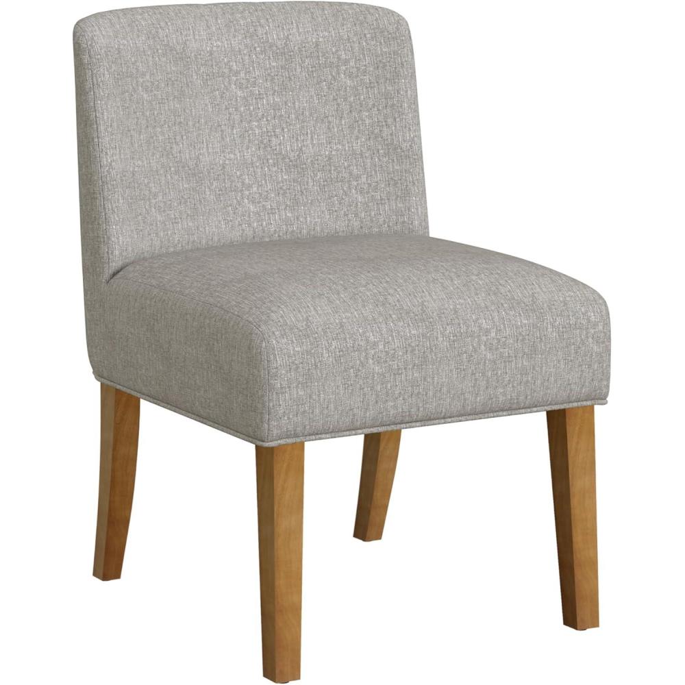 imageHomePop Parsons Classic Upholstered Accent Dining Chair Single Pack Light GreyGray Woven Single Pack