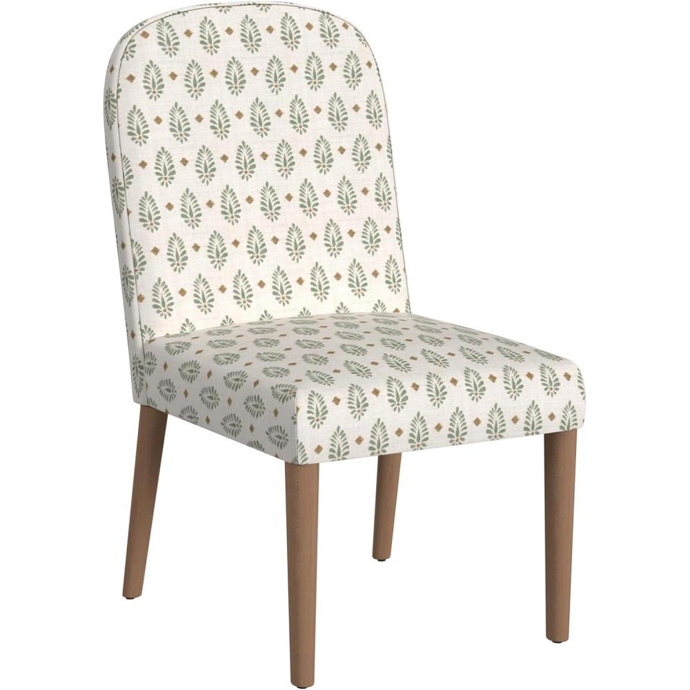 imageHomePop Parsons Classic Upholstered Accent Dining Chair Single Pack Light GreySage Paisley Medallion Single Pack