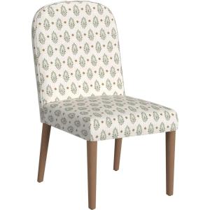 HomePop Parsons Classic Upholstered Accent Dining Chair, Single Pack, Light Grey(Sage Paisley Medallion (Single Pack))
