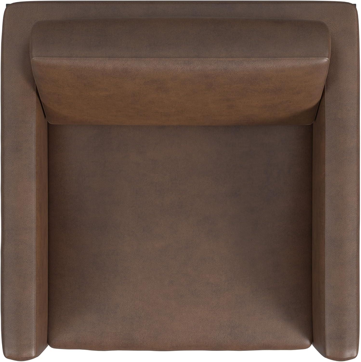 imageHomePop Modern Metal Frame Accent ChairHomepop Home DcorAccent Chairs for Living Room amp Bedroom Pewter Gray Faux LeatherBrown Faux Leather