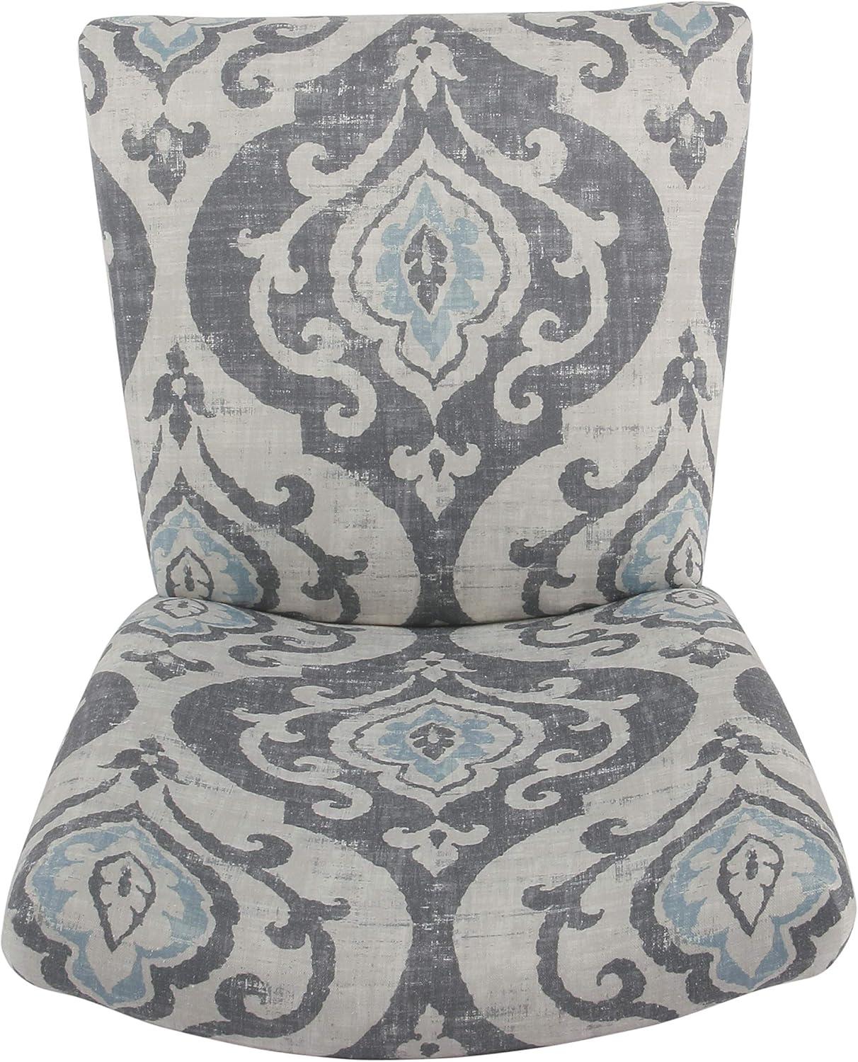 imageHomePop Parsons Upholstered Accent Dining Chair Set of 2 Black Faux LeatherSuri Blue
