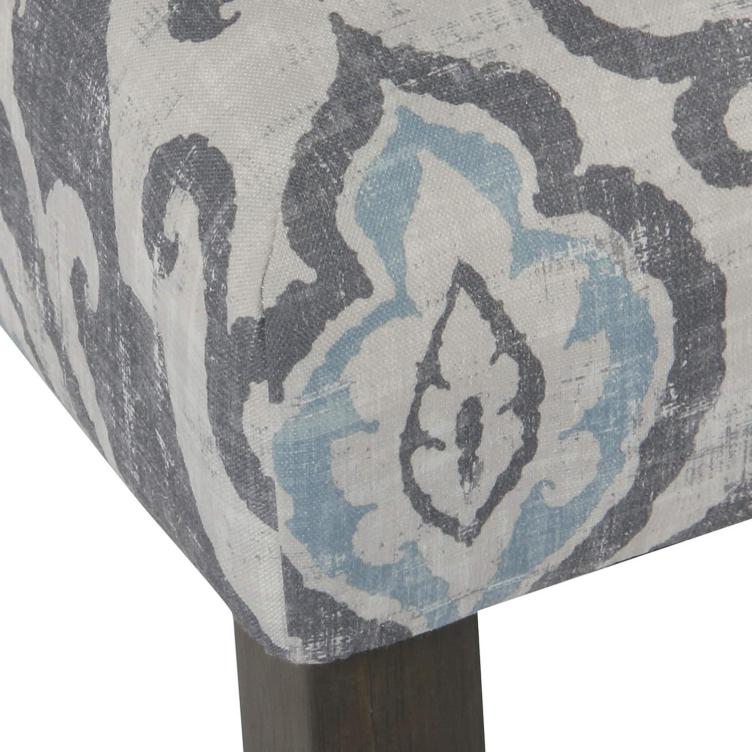 imageHomePop Parsons Upholstered Accent Dining Chair Set of 2 Black Faux LeatherSuri Blue