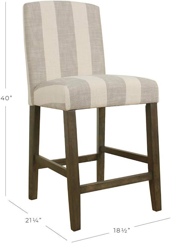 imageHomePop Upholstered Counter Height Barstool 24Inch Tan and Gray LatticeCream