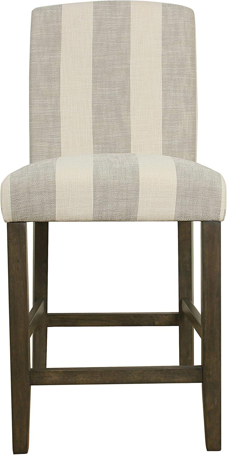 imageHomePop Upholstered Counter Height Barstool 24Inch Tan and Gray LatticeCream