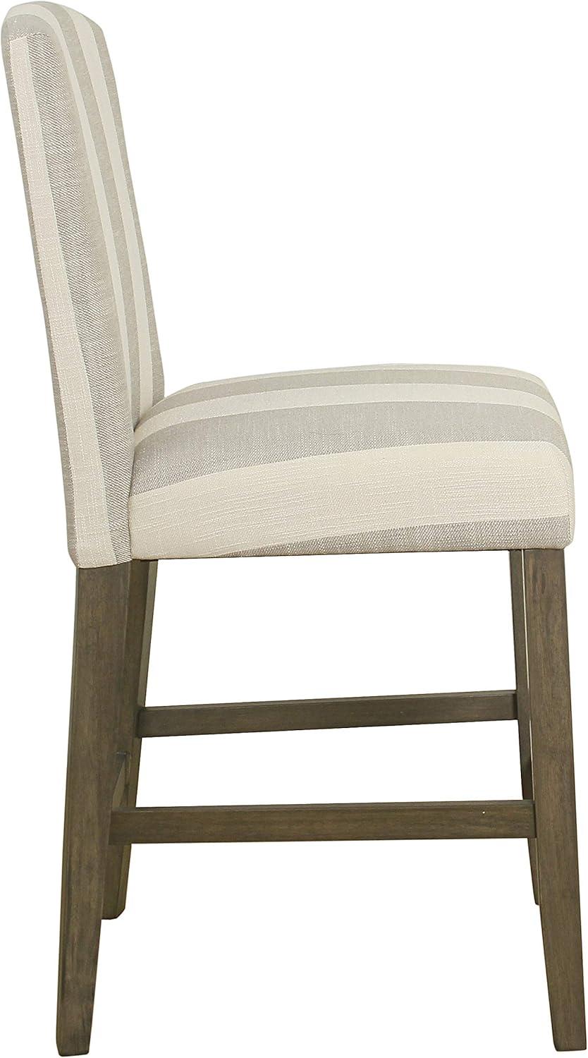 imageHomePop Upholstered Counter Height Barstool 24Inch Tan and Gray LatticeCream
