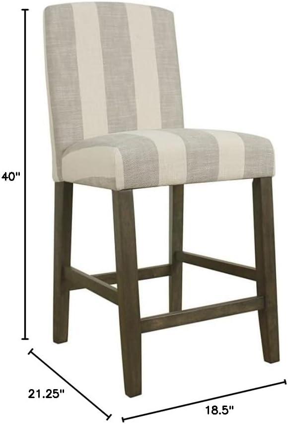 imageHomePop Upholstered Counter Height Barstool 24Inch Tan and Gray LatticeCream