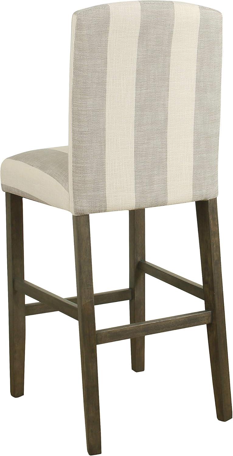 imageHomePop Upholstered Counter Height Barstool 24Inch Tan and Gray LatticeCream
