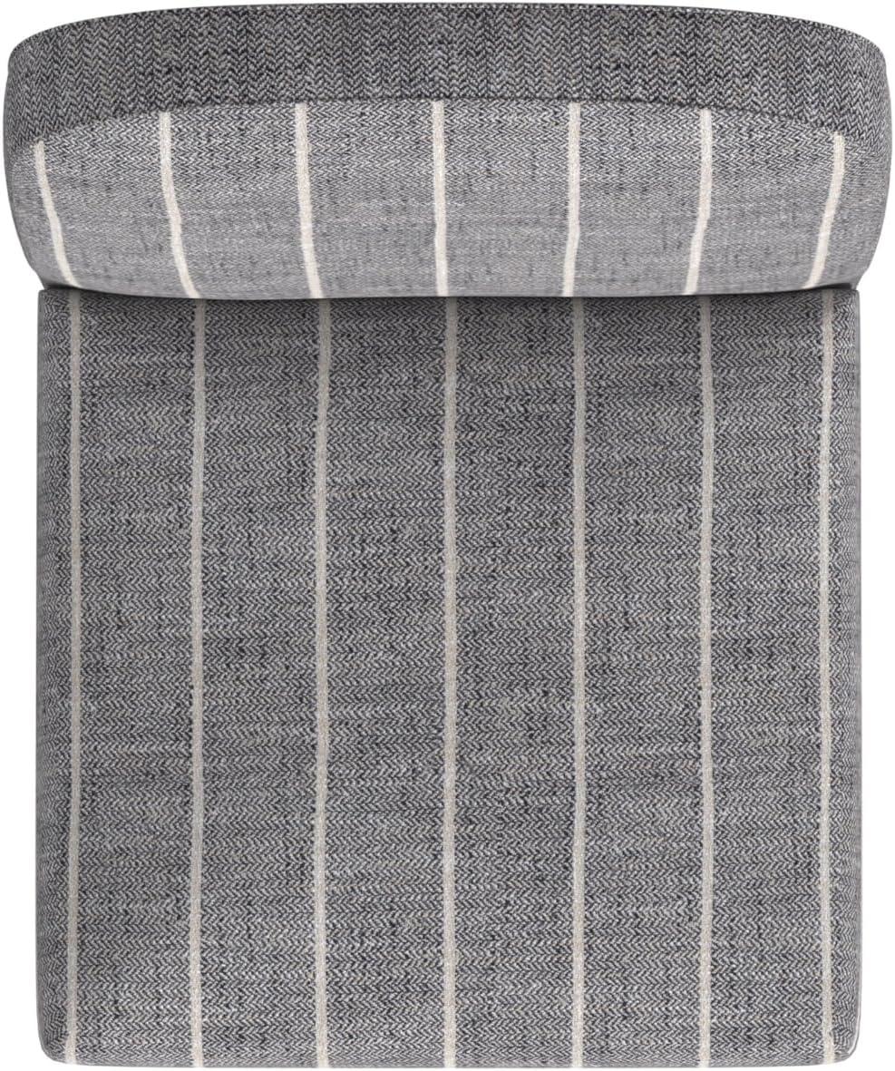imageHomePop Upholstered Counter Height Barstool 24Inch Tan and Gray LatticeMidnight Gray Woven Stripe