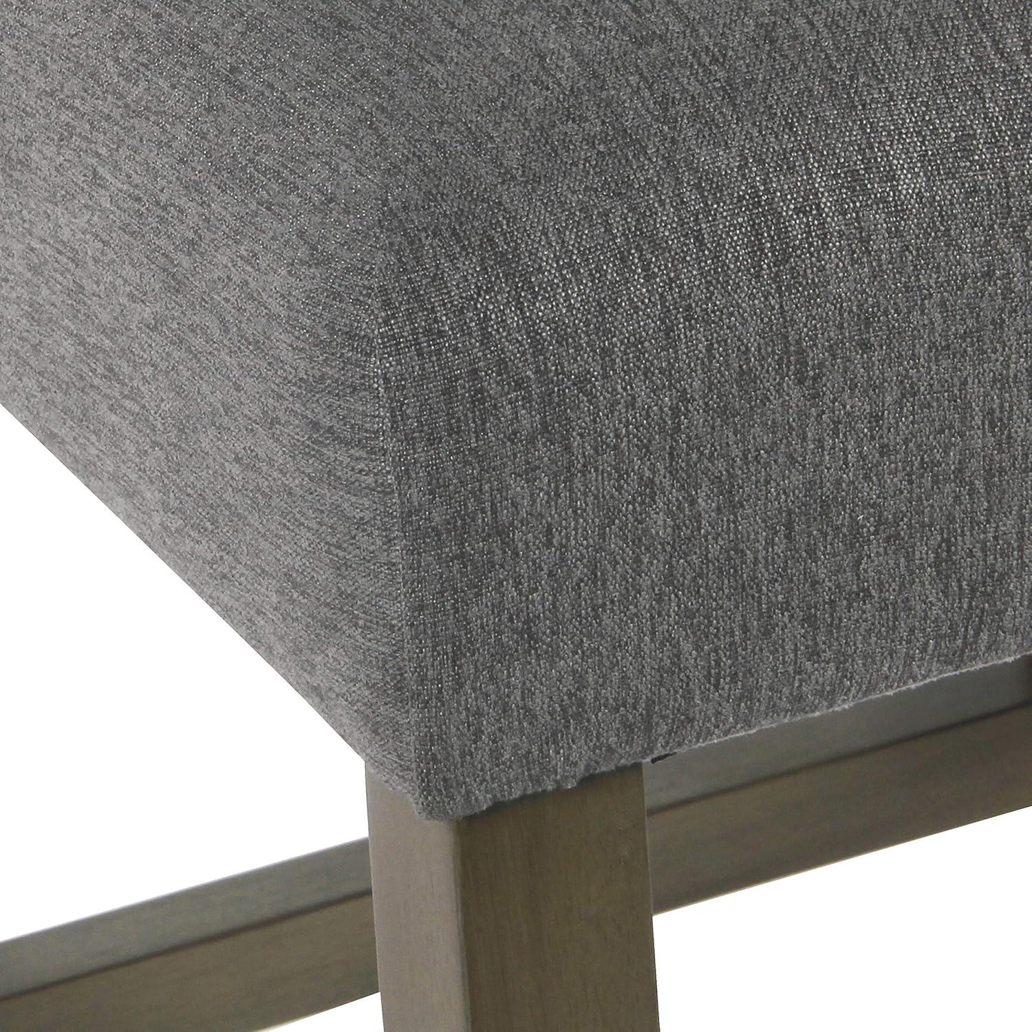 imageHomePop Upholstered Counter Height Barstool 24Inch Tan and Gray LatticePewter Woven