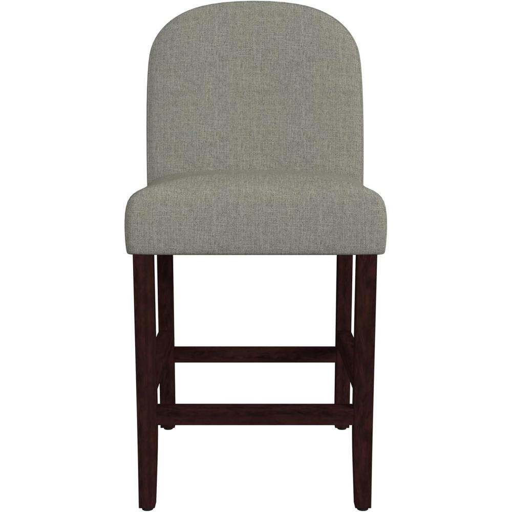 imageHomePop Upholstered Counter Height Barstool 24Inch Tan and Gray LatticeGray Woven