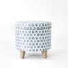 Small Green Medallion Ikat Print