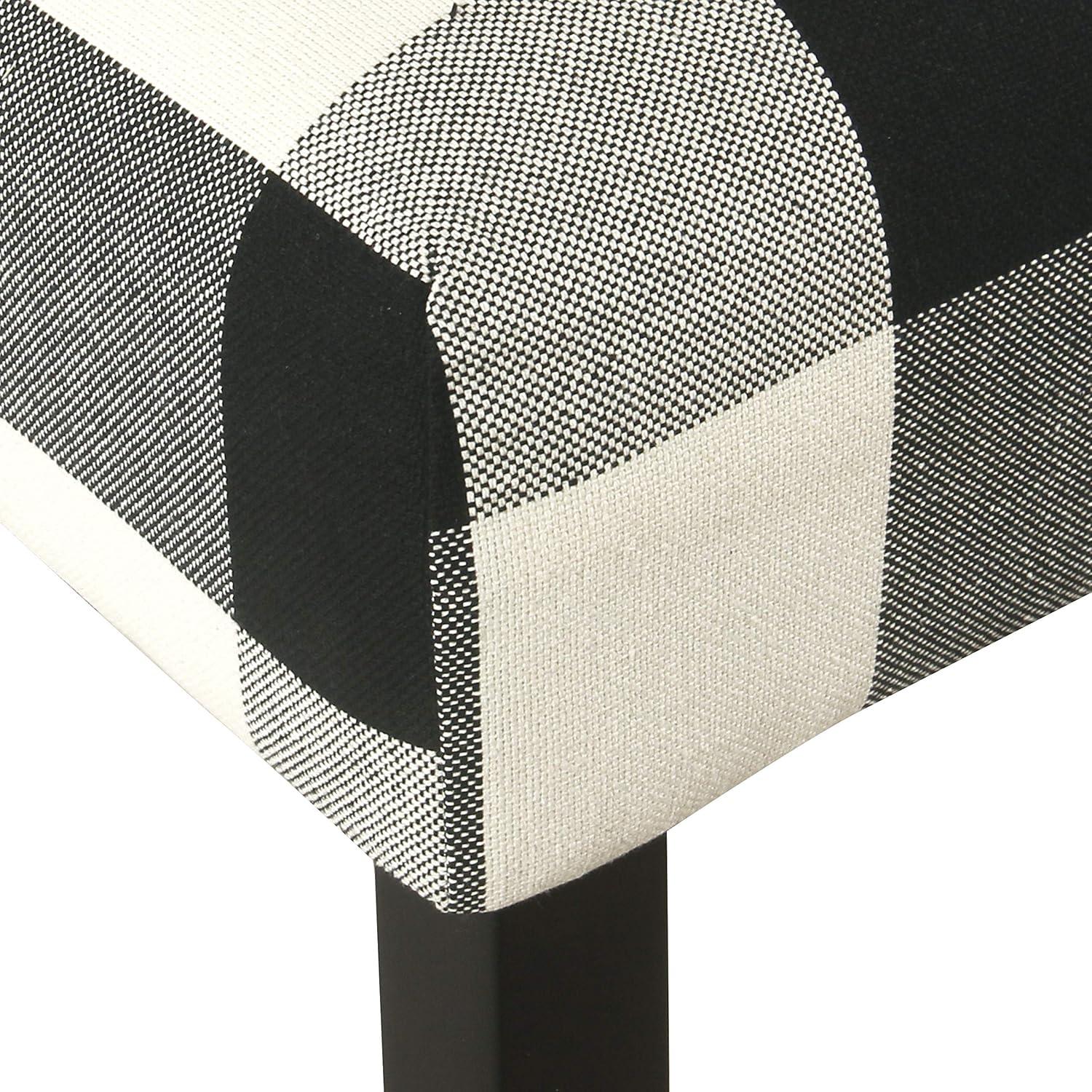 imageHomepop Home Decor Nailhead Trim Counter Height Bar Stools 24 Inch Bar Stools Decorative Home Furniture Flax TanBlack and Cream Geometric