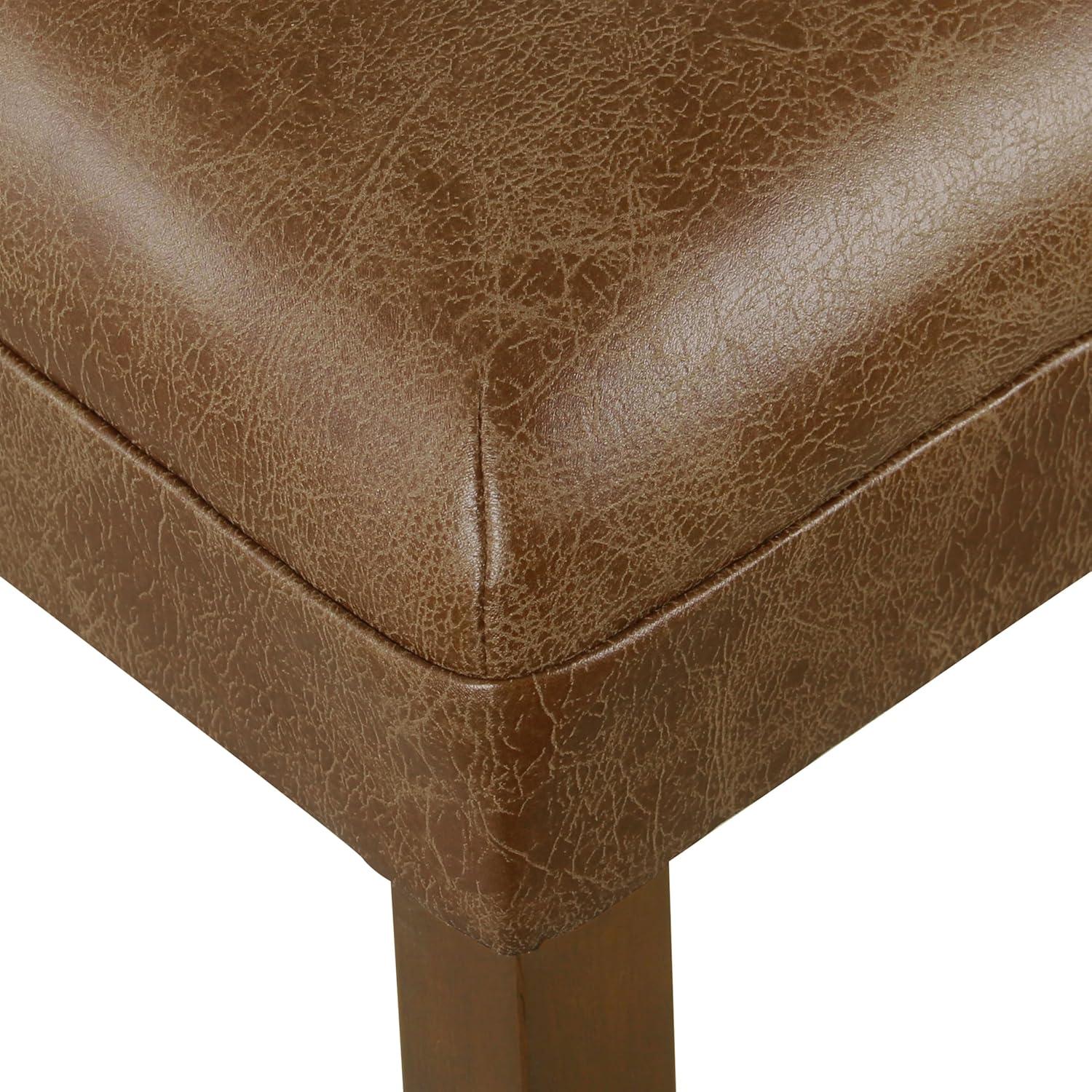 imageHomepop Home Decor Nailhead Trim Counter Height Bar Stools 24 Inch Bar Stools Decorative Home Furniture Flax TanCognac Brown Faux Leathersingle Pack