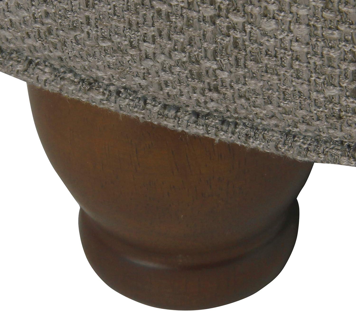 imageHomePop Home Decor Button Round Storage Ottoman Ottoman with Storage for Living Room amp Bedroom Light Camel Faux LeatherDark Gray