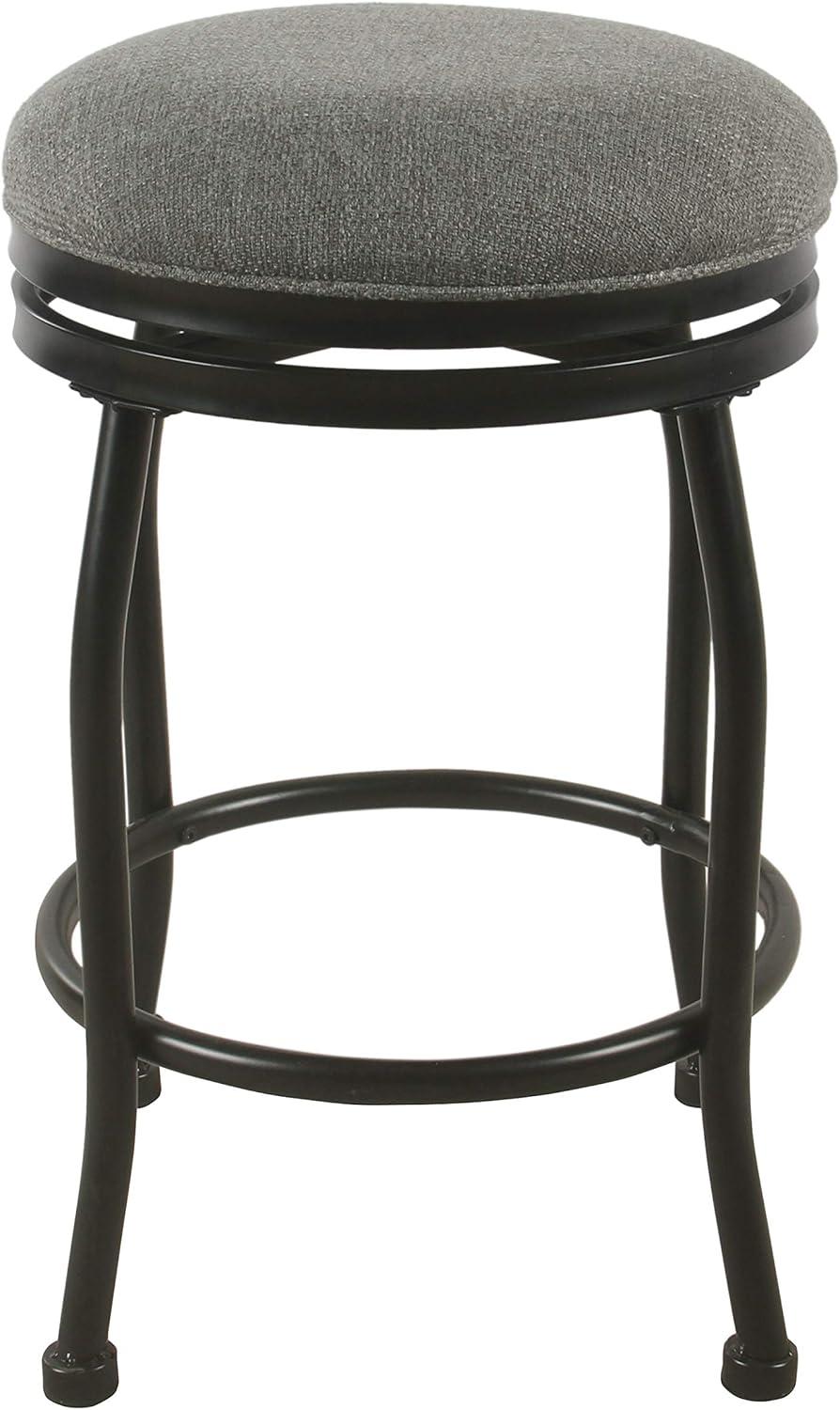 imageHomepop Home Decor Metal Counter Height Bar Stools 24 Bar Stools With Back Decorative Home Furniture TanCharcoal