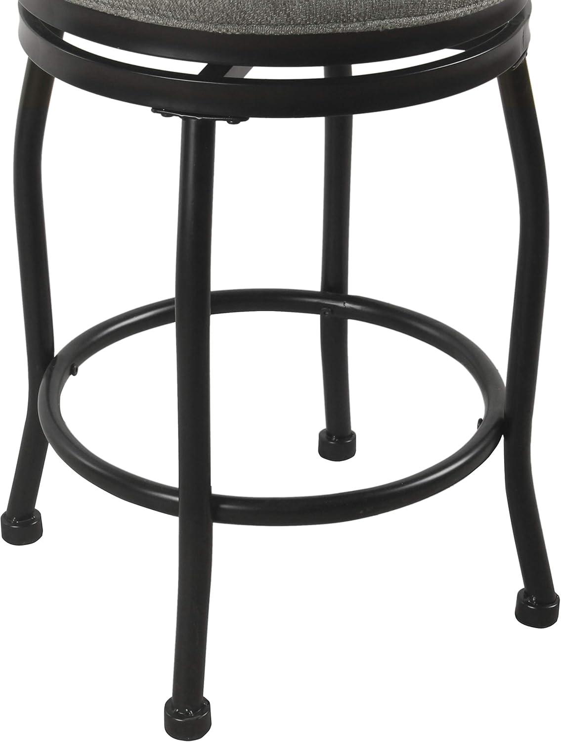 imageHomepop Home Decor Metal Counter Height Bar Stools 24 Bar Stools With Back Decorative Home Furniture TanCharcoal