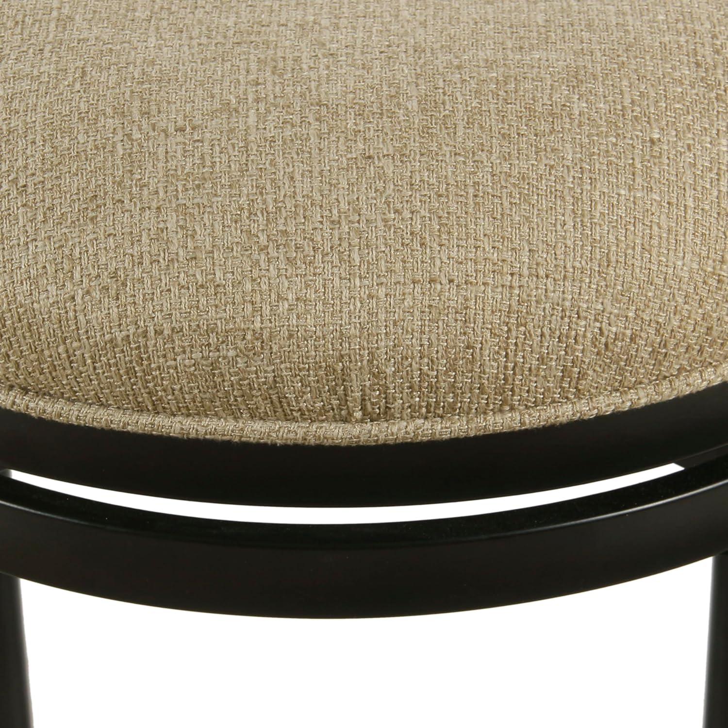 imageHomepop Home Decor Metal Counter Height Bar Stools 24 Bar Stools With Back Decorative Home Furniture TanFlax Brown
