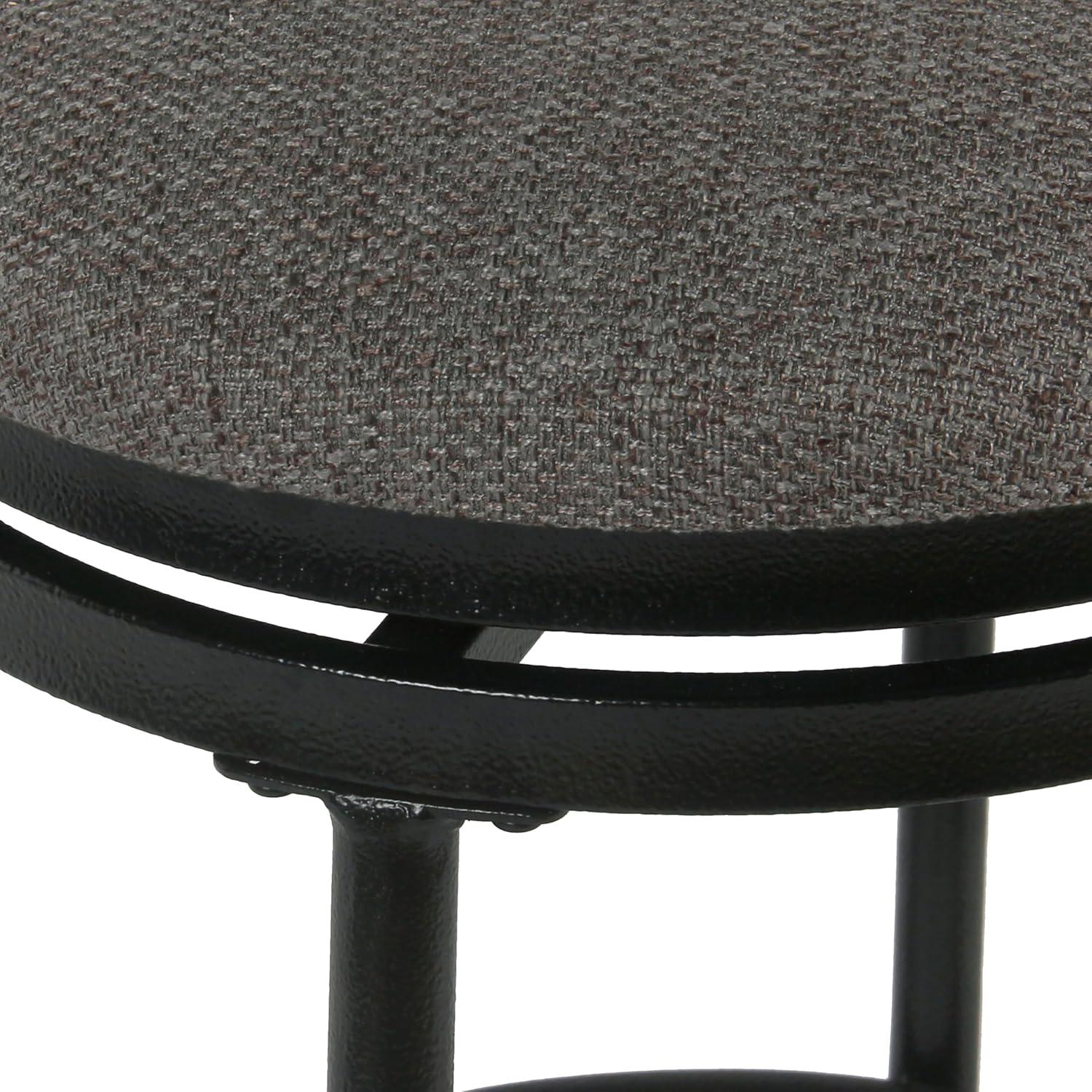 imageHomepop Home Decor Metal Counter Height Bar Stools 24 Bar Stools With Back Decorative Home Furniture TanGray Woven
