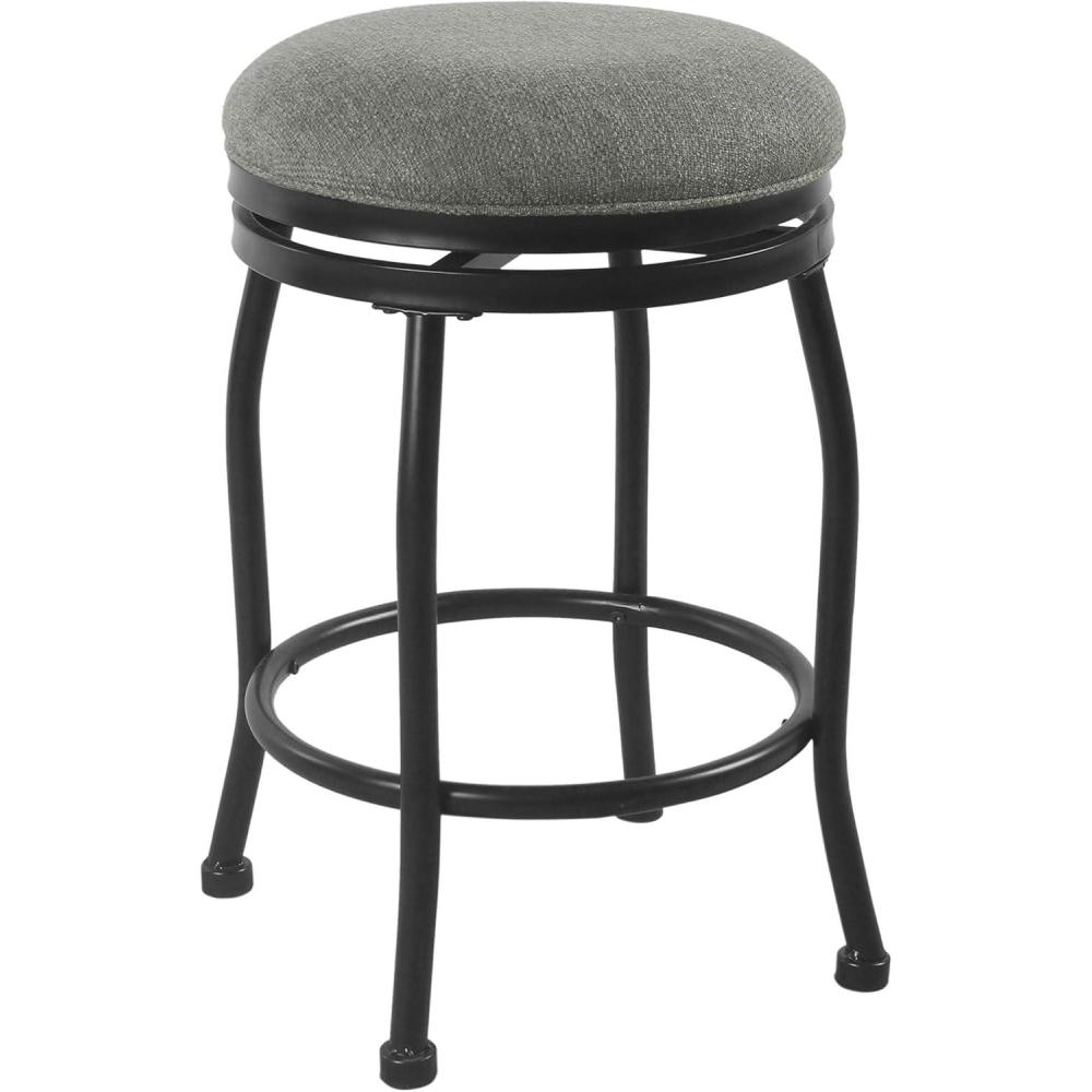 imageHomepop Home Decor  Metal Counter Height Bar Stools  24 Bar Stools With Back  Decorative Home Furniture TanCharcoal