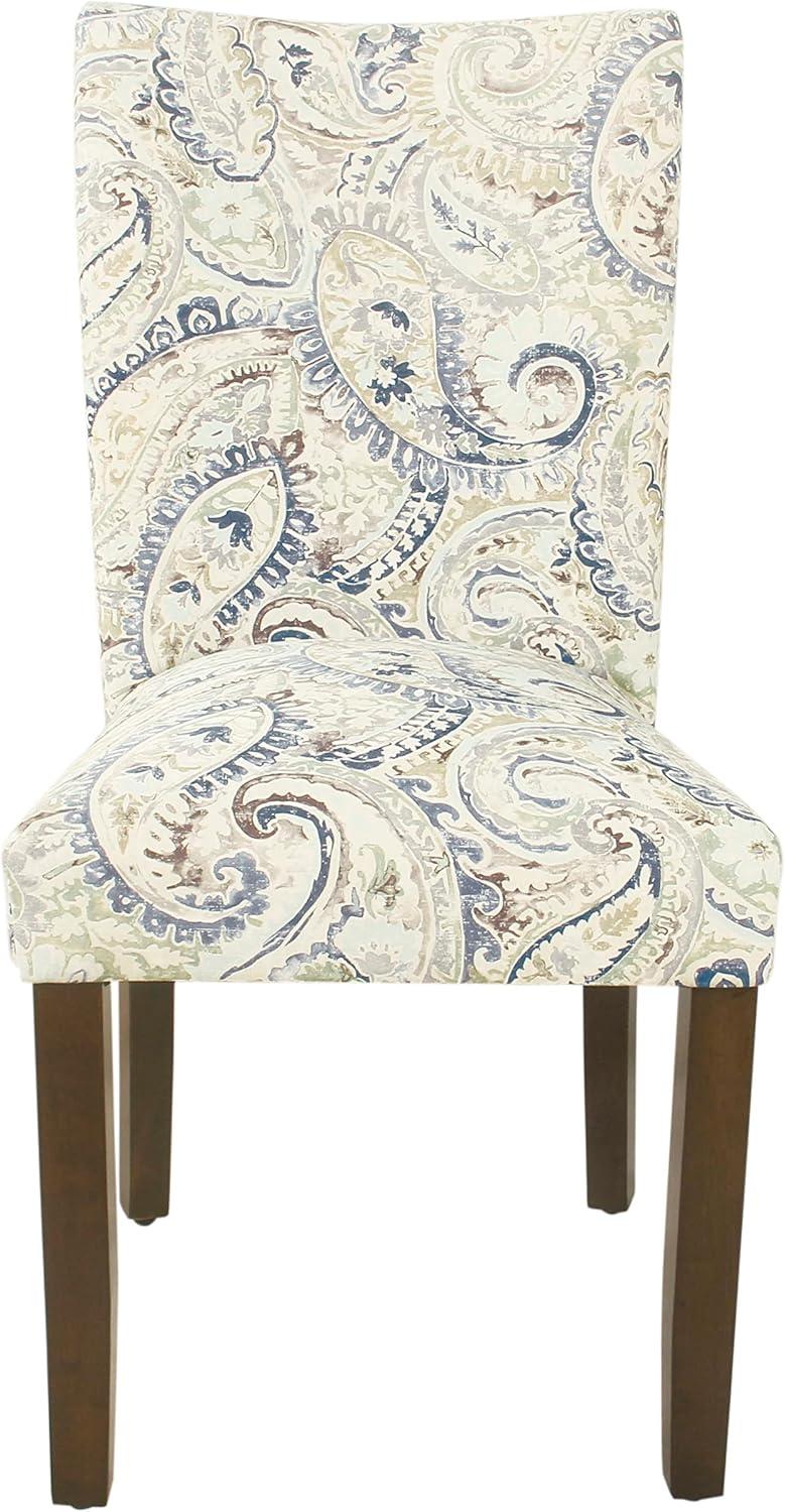 imageHomePop Parsons Classic Upholstered Accent Dining Chair Set of 2 Gray and CreamBlue Velvet