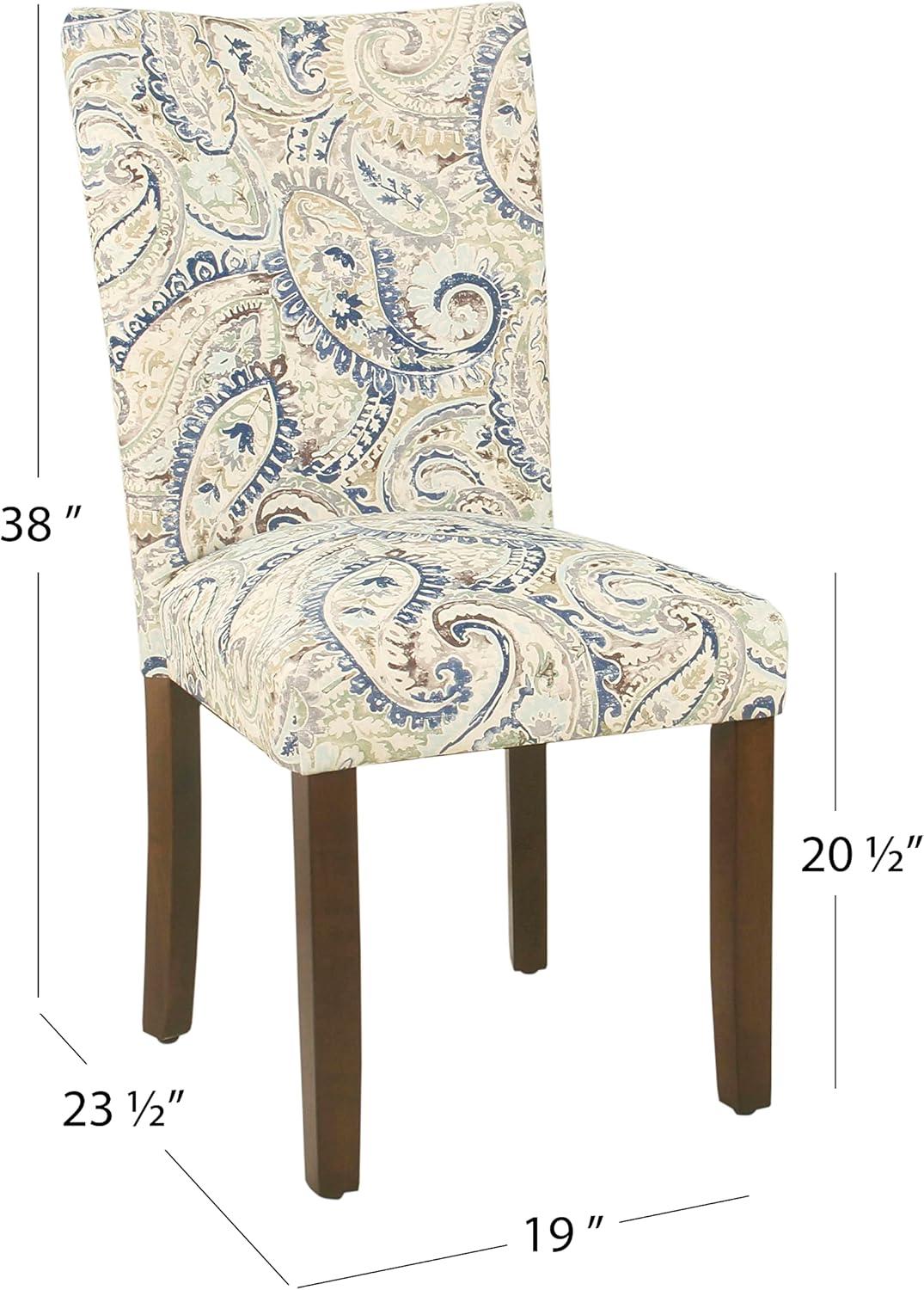 imageHomePop Parsons Classic Upholstered Accent Dining Chair Set of 2 Gray and CreamBlue Velvet