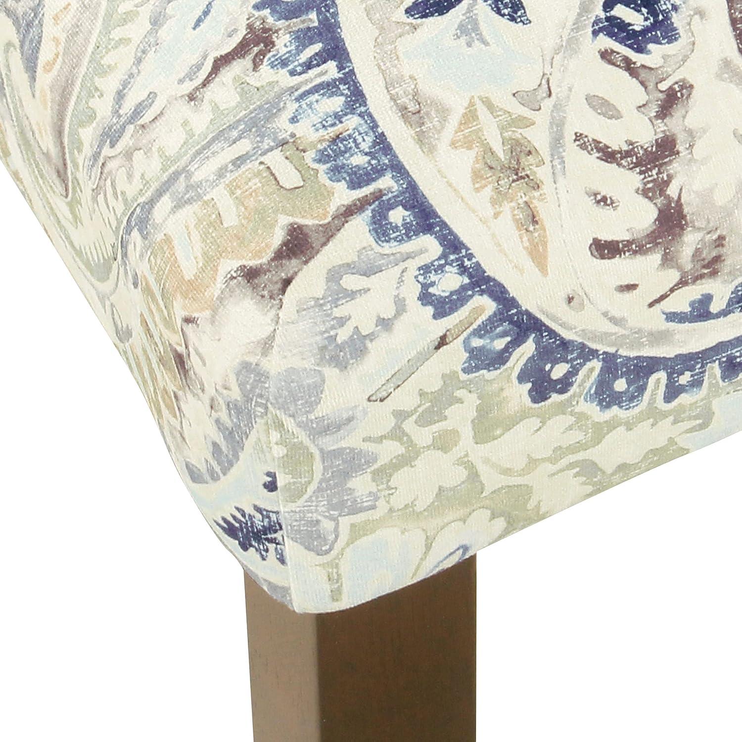 imageHomePop Parsons Classic Upholstered Accent Dining Chair Set of 2 Gray and CreamBlue Velvet