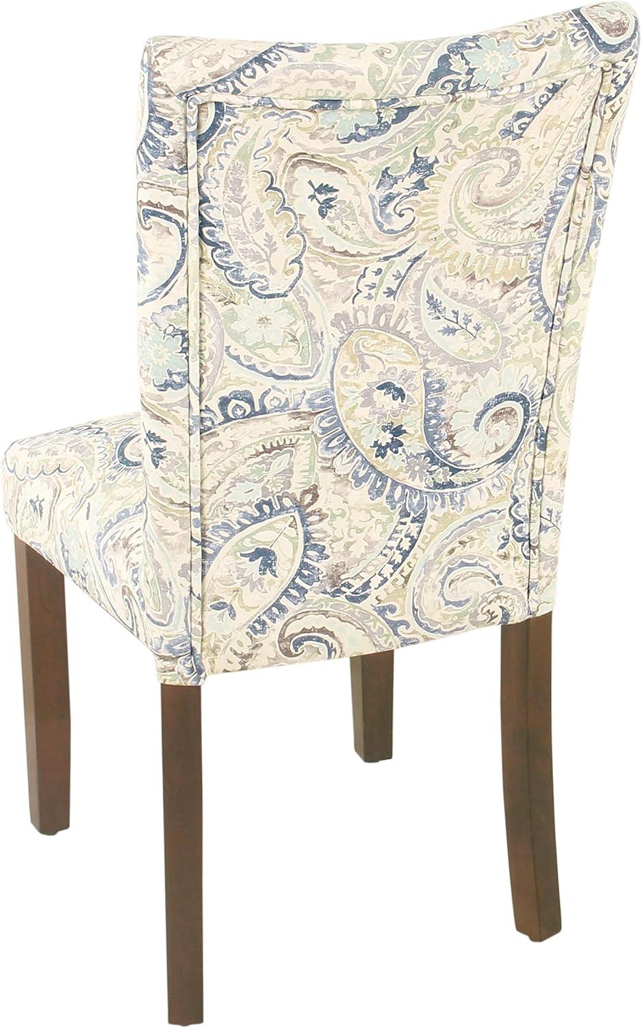 imageHomePop Parsons Classic Upholstered Accent Dining Chair Set of 2 Gray and CreamBlue Velvet