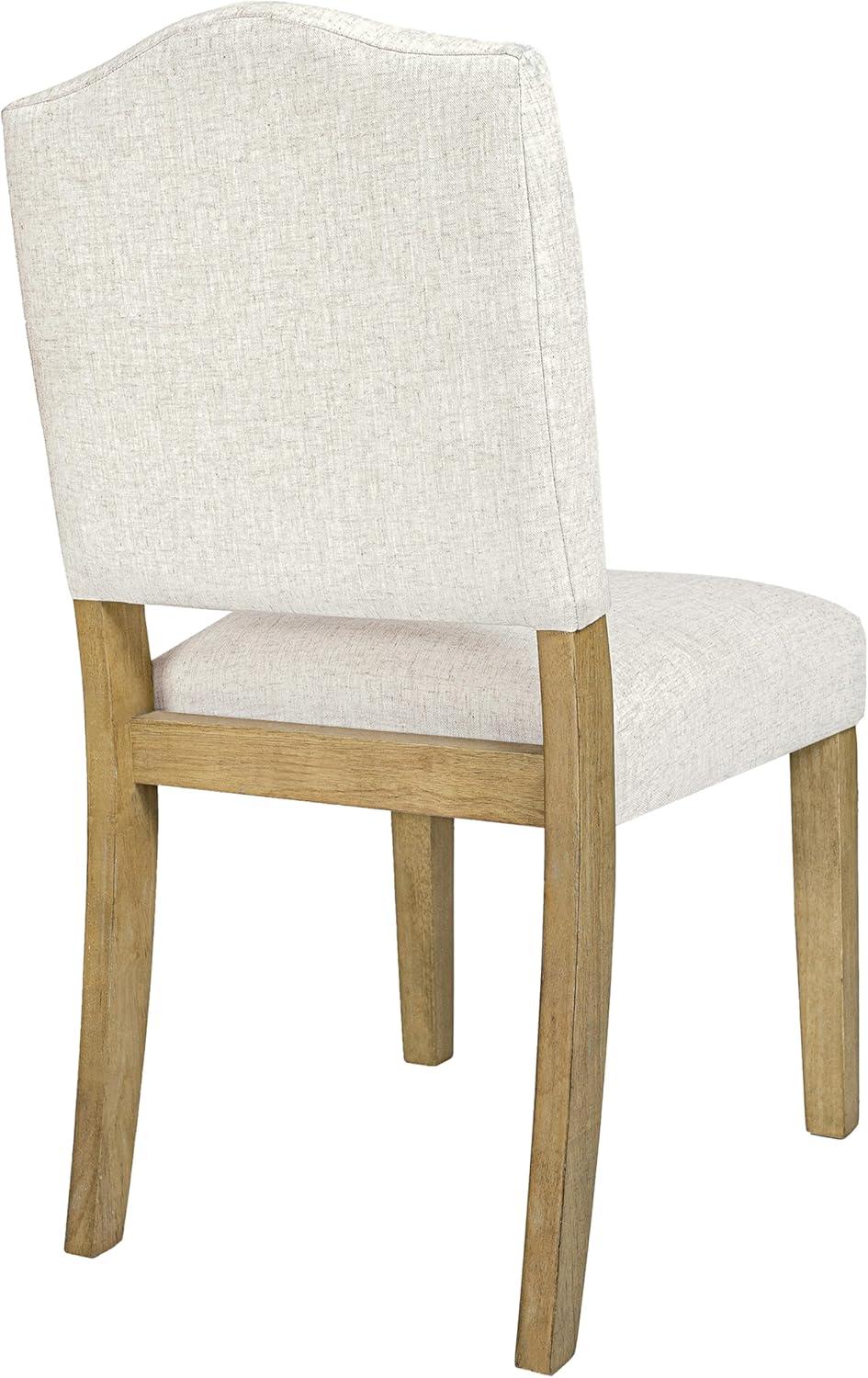 imageHomePop Parsons Classic Upholstered Accent Dining Chair Set of 2 Gray and CreamCream Woven