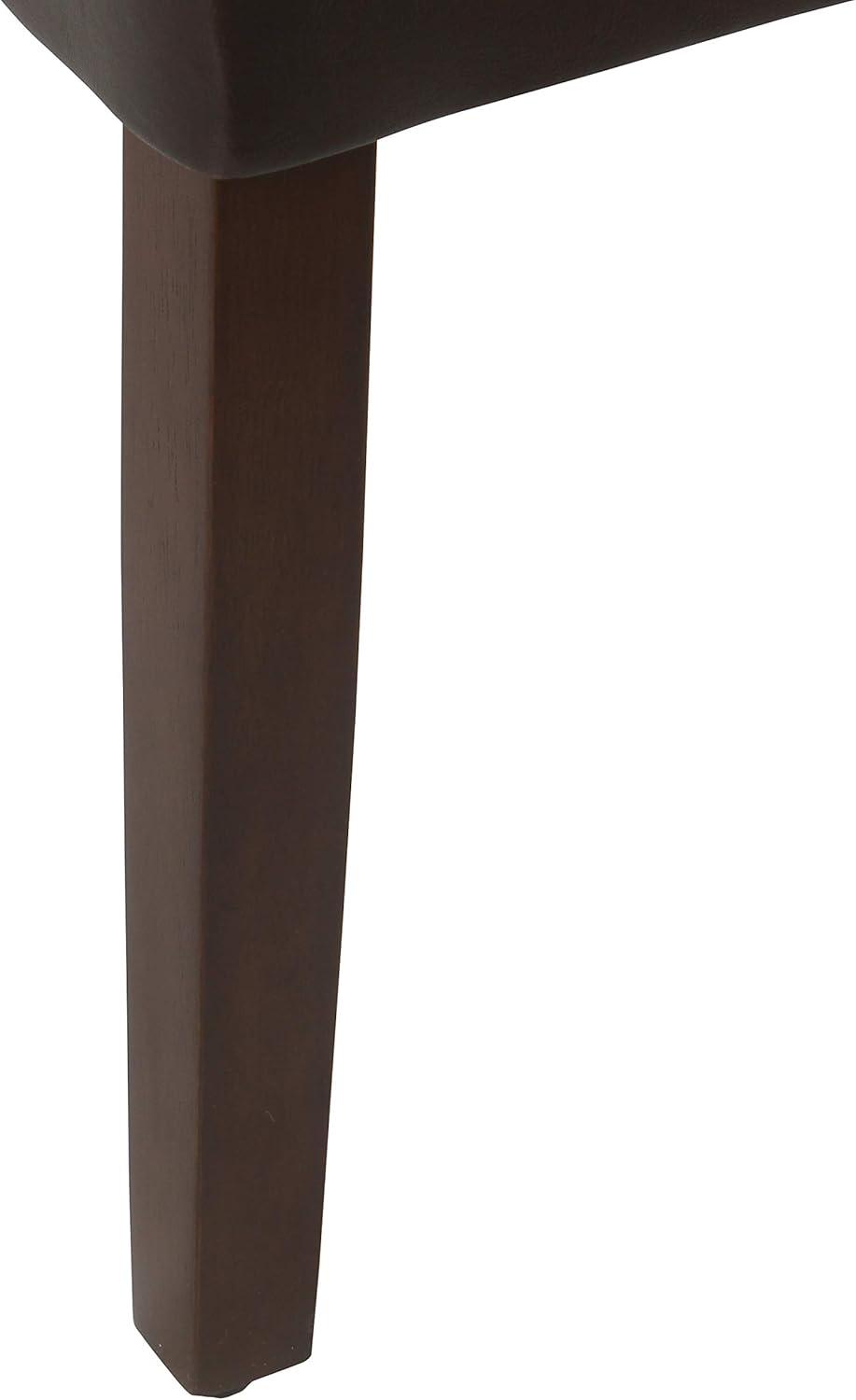 imageHomePop Parsons Classic Upholstered Accent Dining Chair Set of 2 Gray and CreamDark Brown Faux