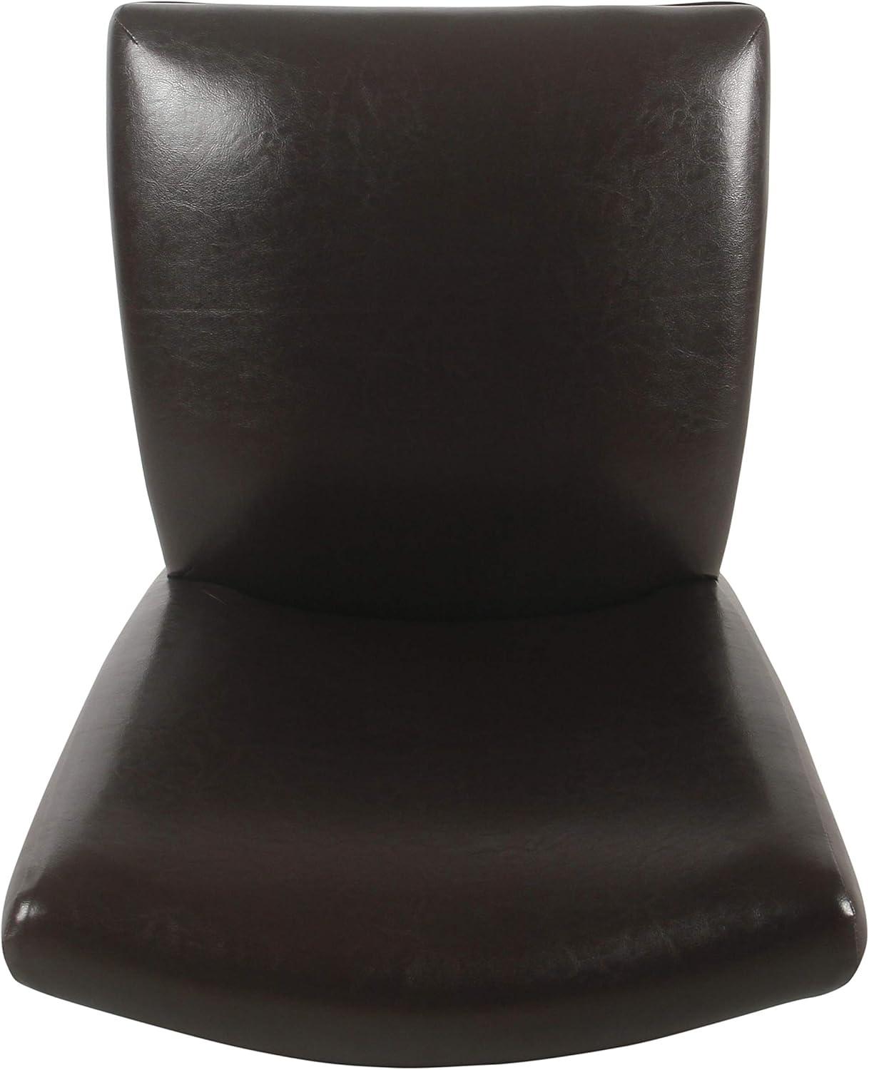 imageHomePop Parsons Classic Upholstered Accent Dining Chair Set of 2 Gray and CreamDark Brown Faux