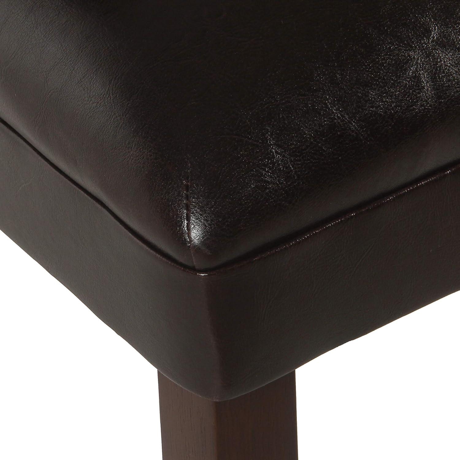 imageHomePop Parsons Classic Upholstered Accent Dining Chair Set of 2 Gray and CreamDark Brown Faux