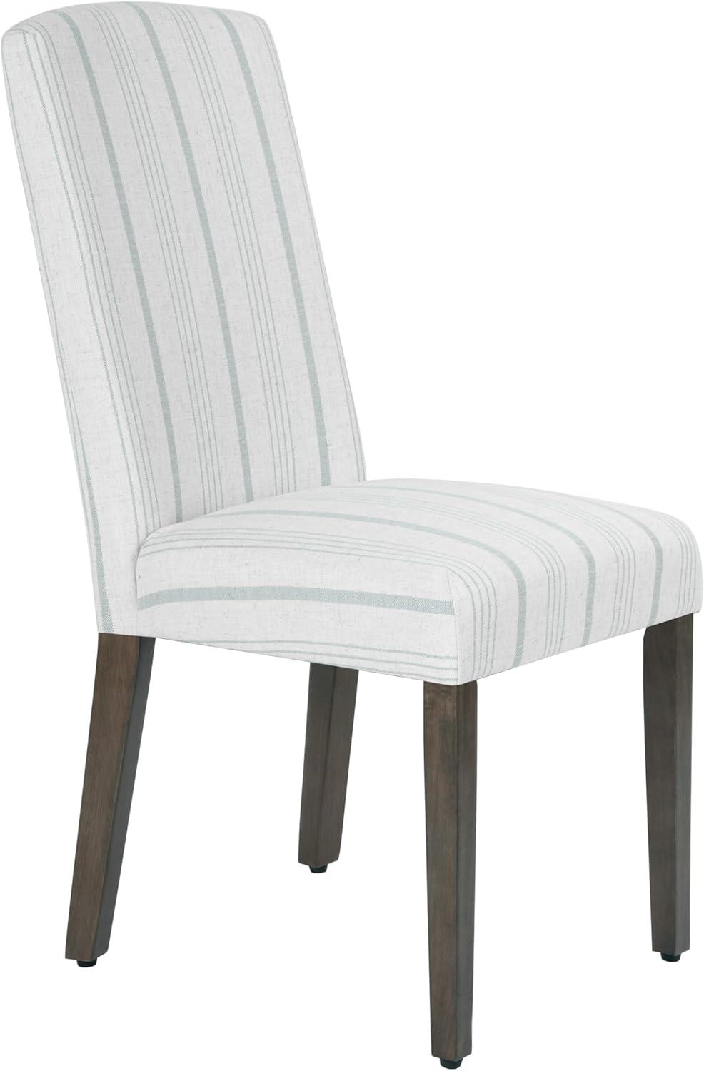 imageHomePop Parsons Classic Upholstered Accent Dining Chair Set of 2 Gray and CreamDove Grey Stripeset of 2