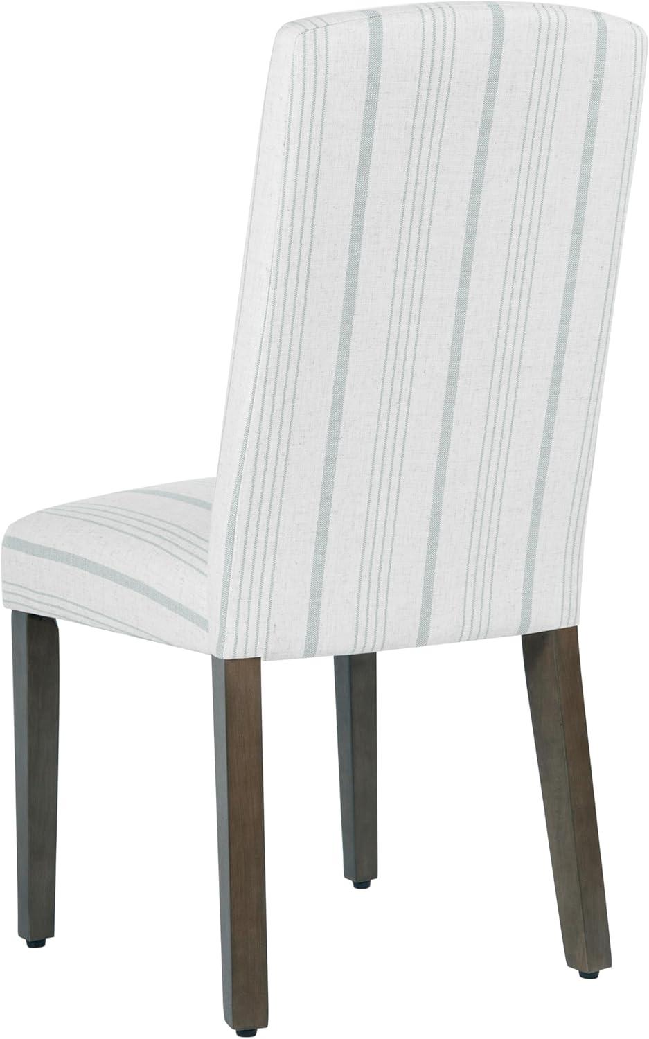 imageHomePop Parsons Classic Upholstered Accent Dining Chair Set of 2 Gray and CreamDove Grey Stripeset of 2