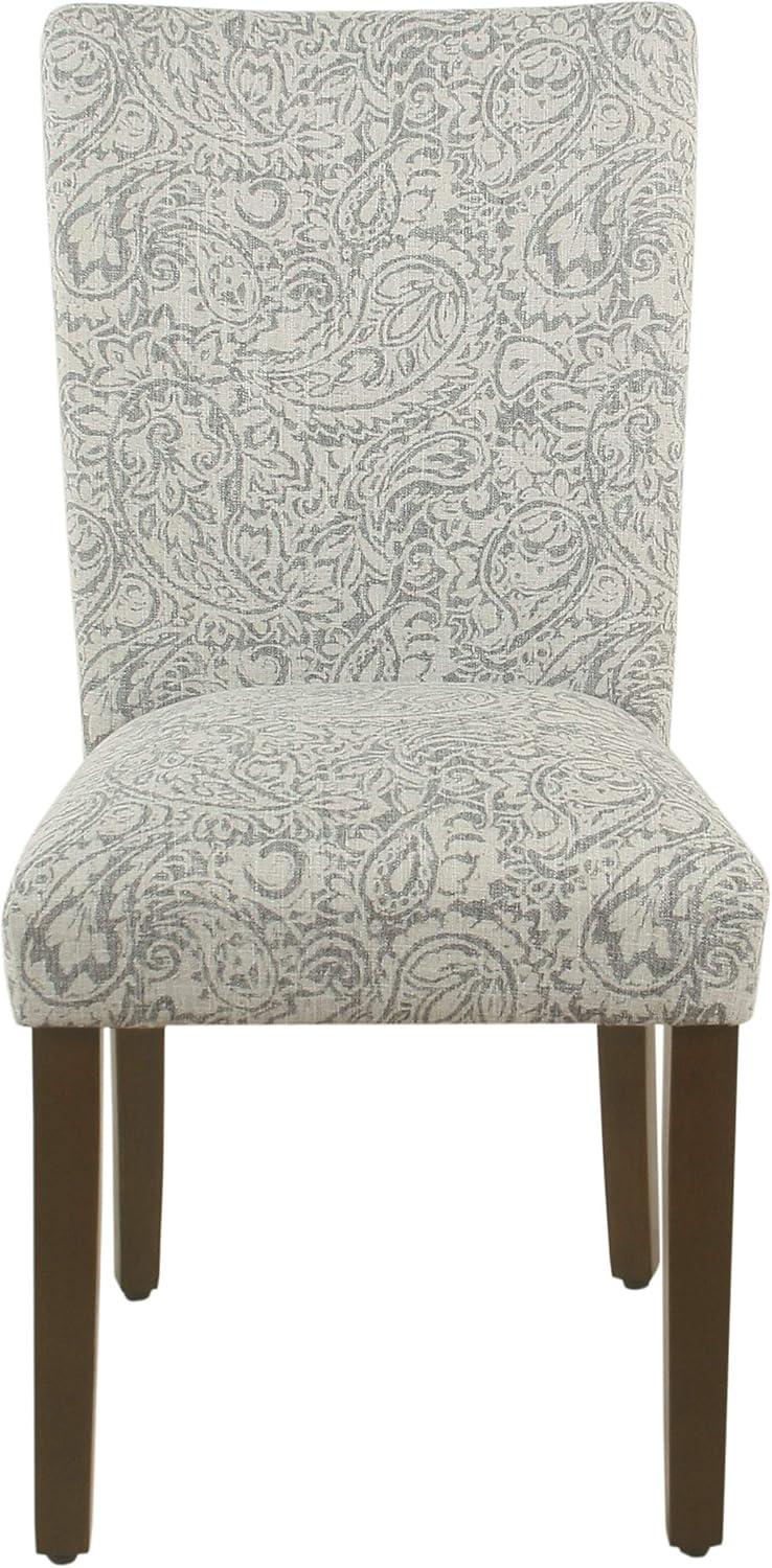 imageHomePop Parsons Classic Upholstered Accent Dining Chair Set of 2 Gray and CreamGrey Floral Tree Pattern