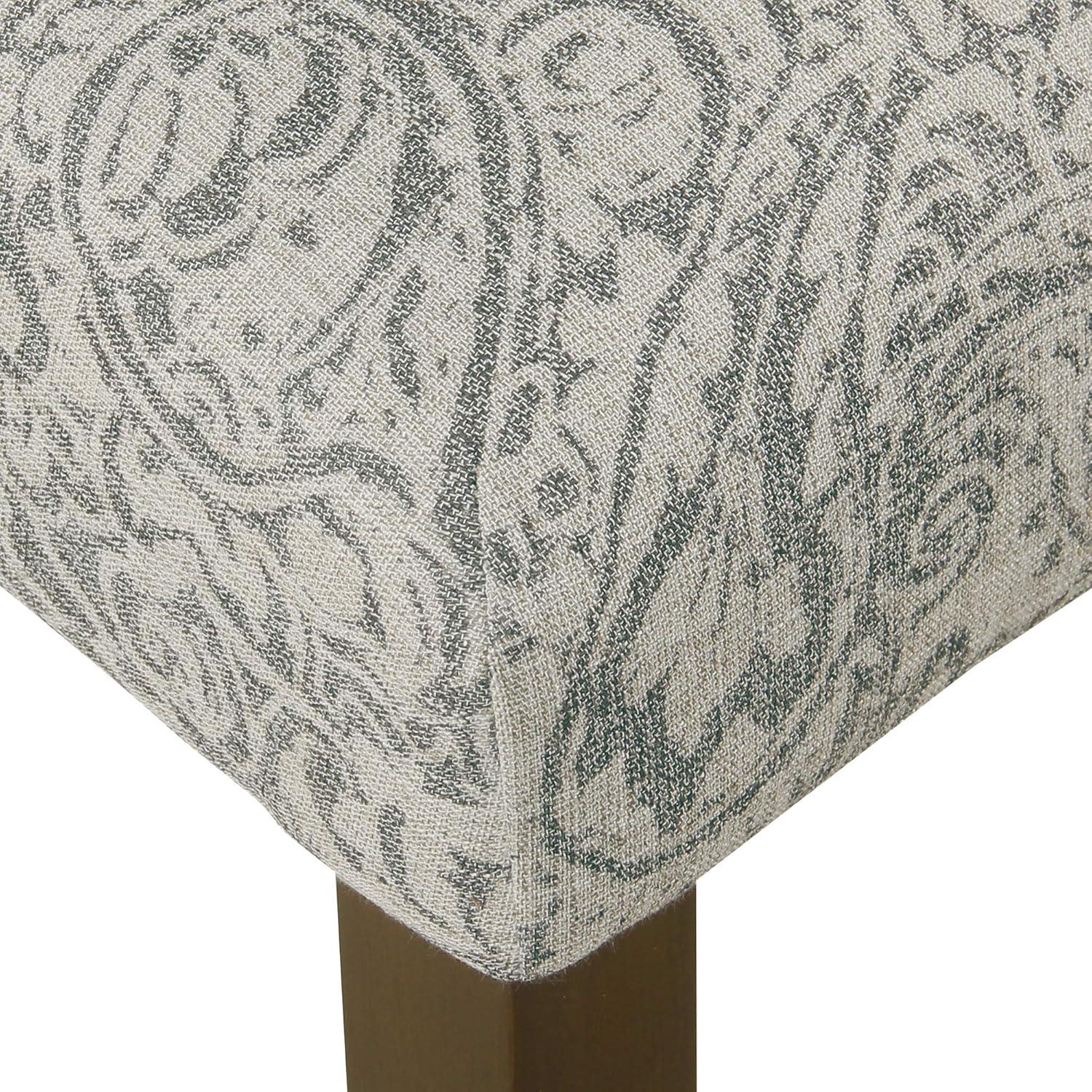 imageHomePop Parsons Classic Upholstered Accent Dining Chair Set of 2 Gray and CreamGrey Floral Tree Pattern