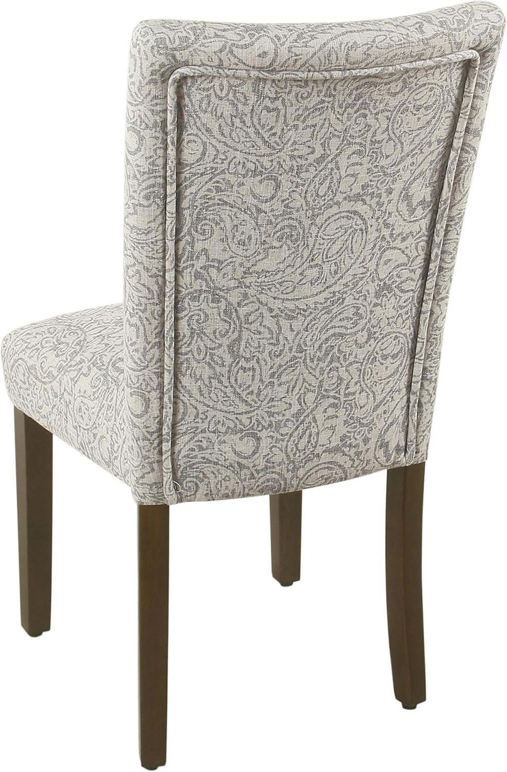 imageHomePop Parsons Classic Upholstered Accent Dining Chair Set of 2 Gray and CreamGrey Floral Tree Pattern