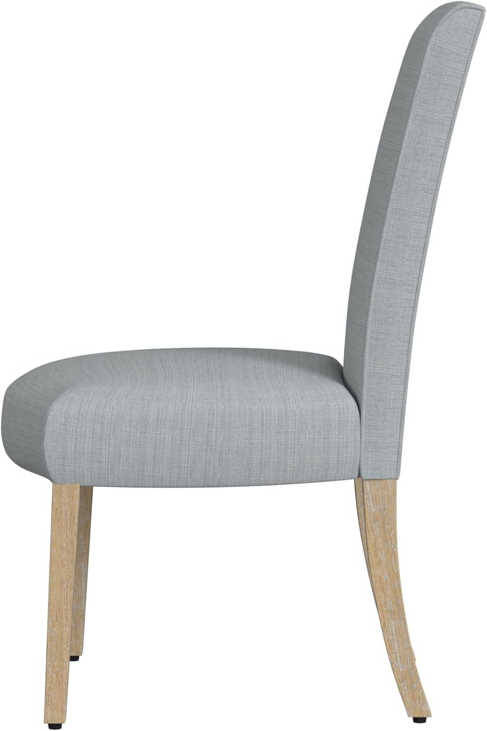 imageHomePop Parsons Classic Upholstered Accent Dining Chair Set of 2 Gray and CreamLight Gray Wovenset of 2