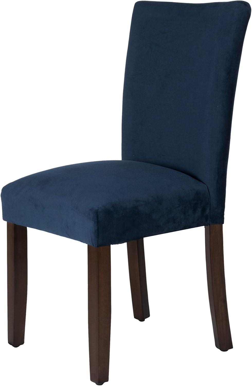 imageHomePop Parsons Classic Upholstered Accent Dining Chair Set of 2 Gray and CreamNavy Velvet