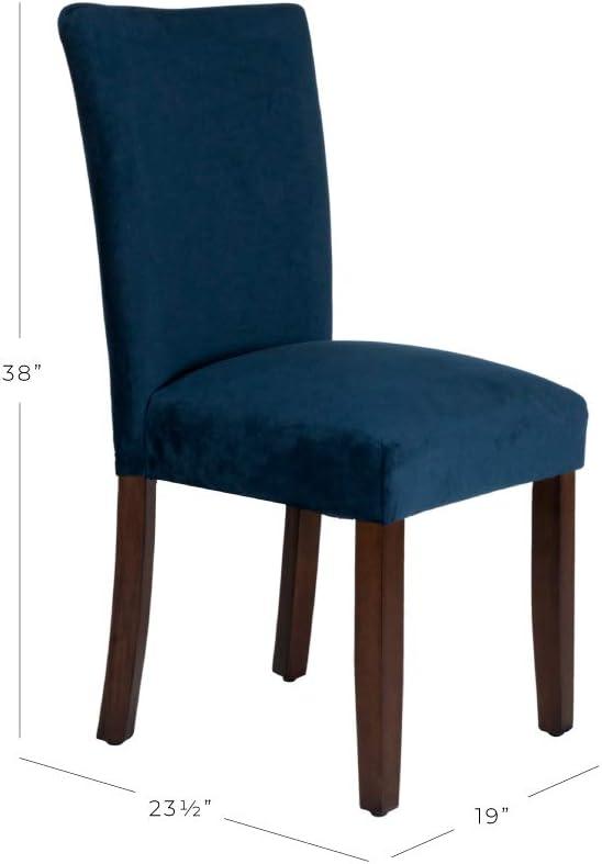 imageHomePop Parsons Classic Upholstered Accent Dining Chair Set of 2 Gray and CreamNavy Velvet