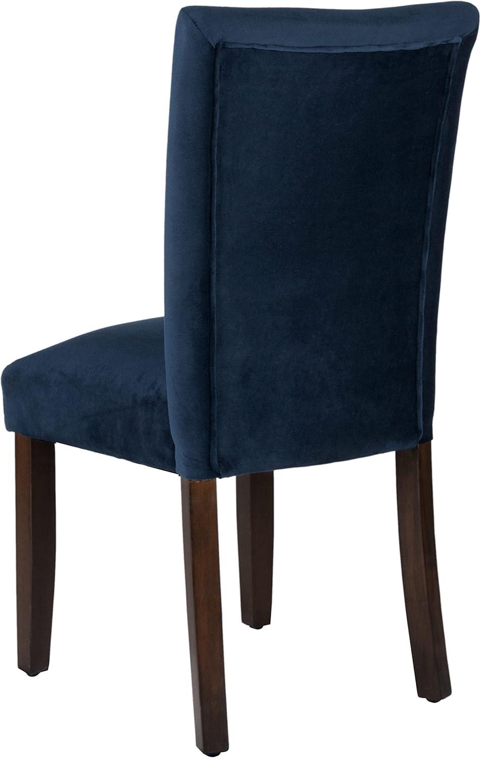 imageHomePop Parsons Classic Upholstered Accent Dining Chair Set of 2 Gray and CreamNavy Velvet