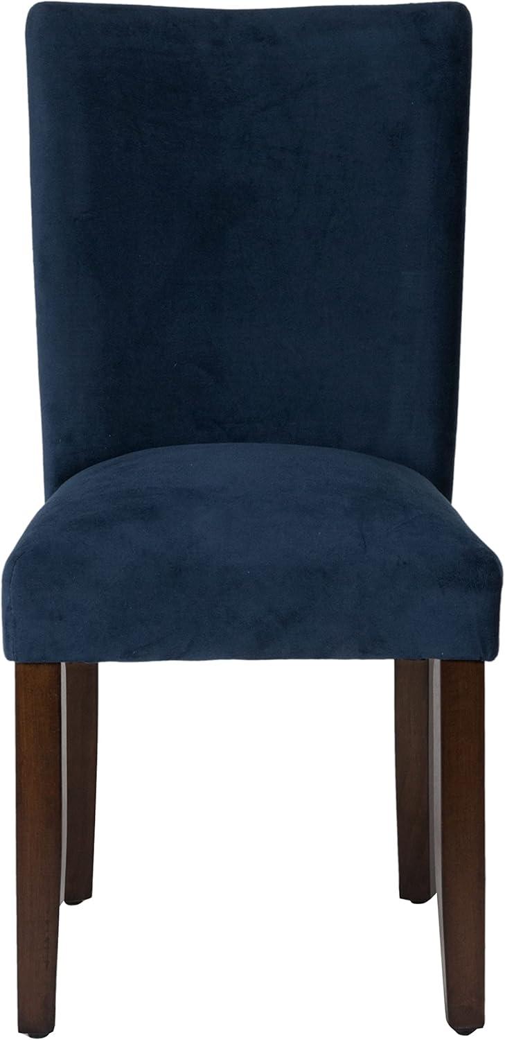 imageHomePop Parsons Classic Upholstered Accent Dining Chair Set of 2 Gray and CreamNavy Velvet