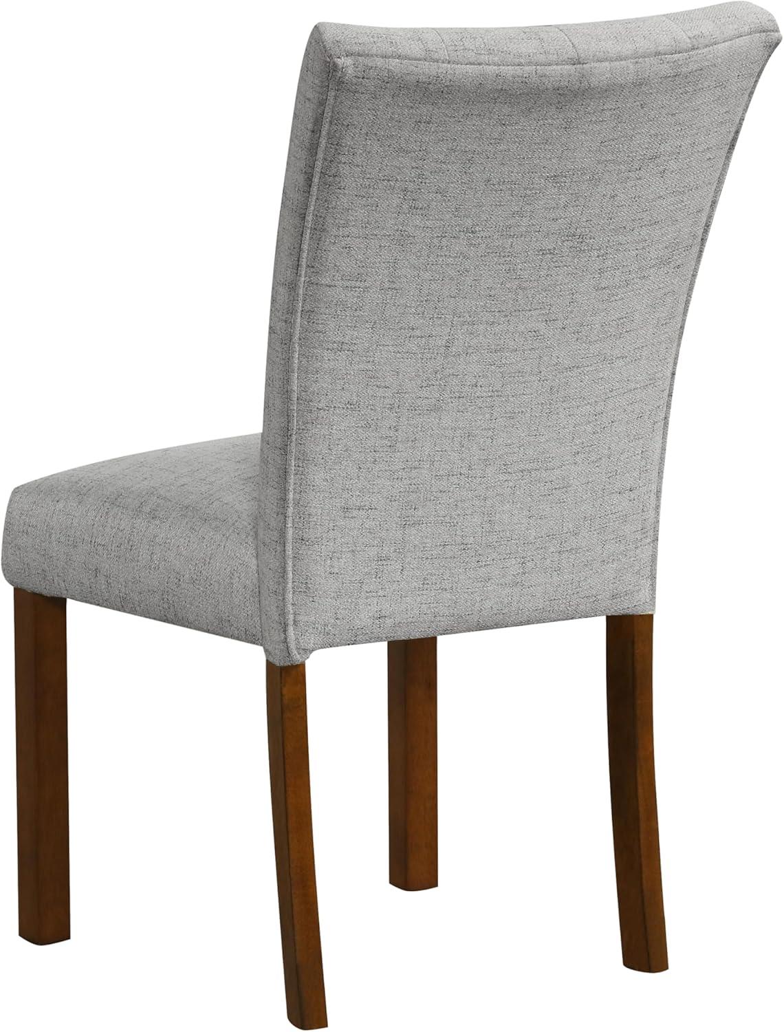 imageHomePop Parsons Classic Upholstered Accent Dining Chair Set of 2 Gray and CreamPewte Gray Woven