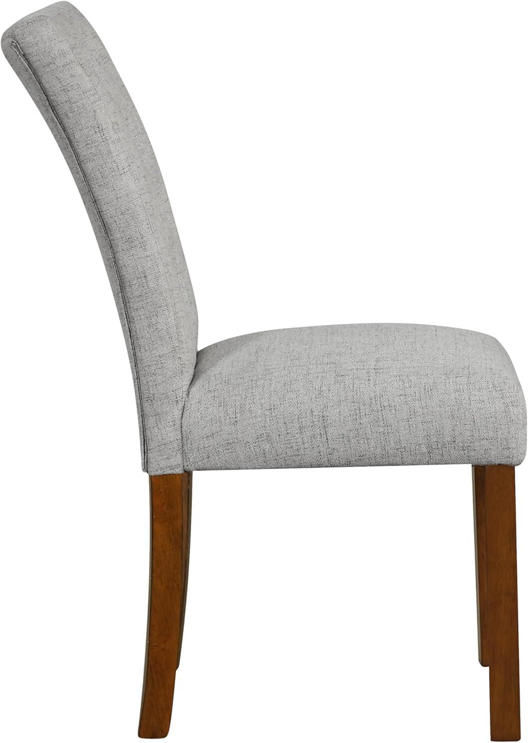 imageHomePop Parsons Classic Upholstered Accent Dining Chair Set of 2 Gray and CreamPewte Gray Woven