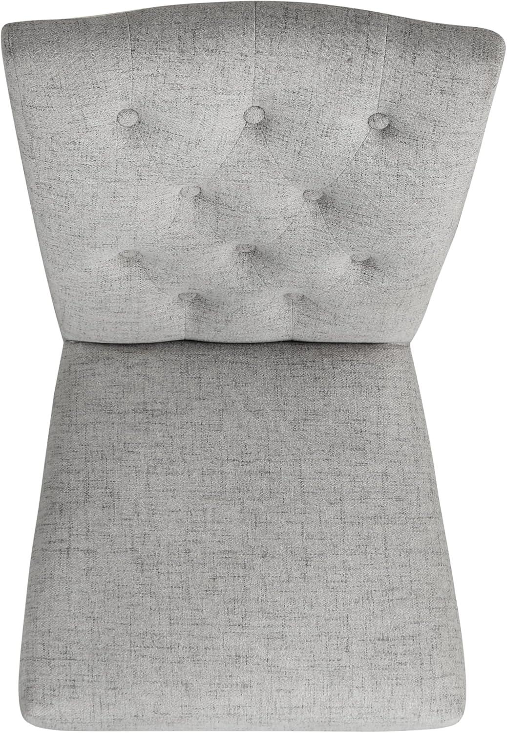 imageHomePop Parsons Classic Upholstered Accent Dining Chair Set of 2 Gray and CreamPewte Gray Woven
