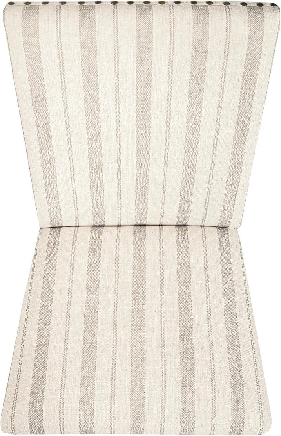 imageHomePop Parsons Classic Upholstered Accent Dining Chair Set of 2 Gray and CreamTaupe Stripe Set of 2