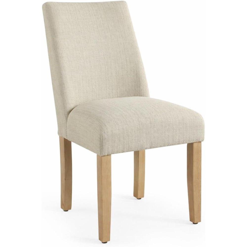 imageHomePop Parsons Classic Upholstered Accent Dining Chair Set of 2 Gray and CreamLinen