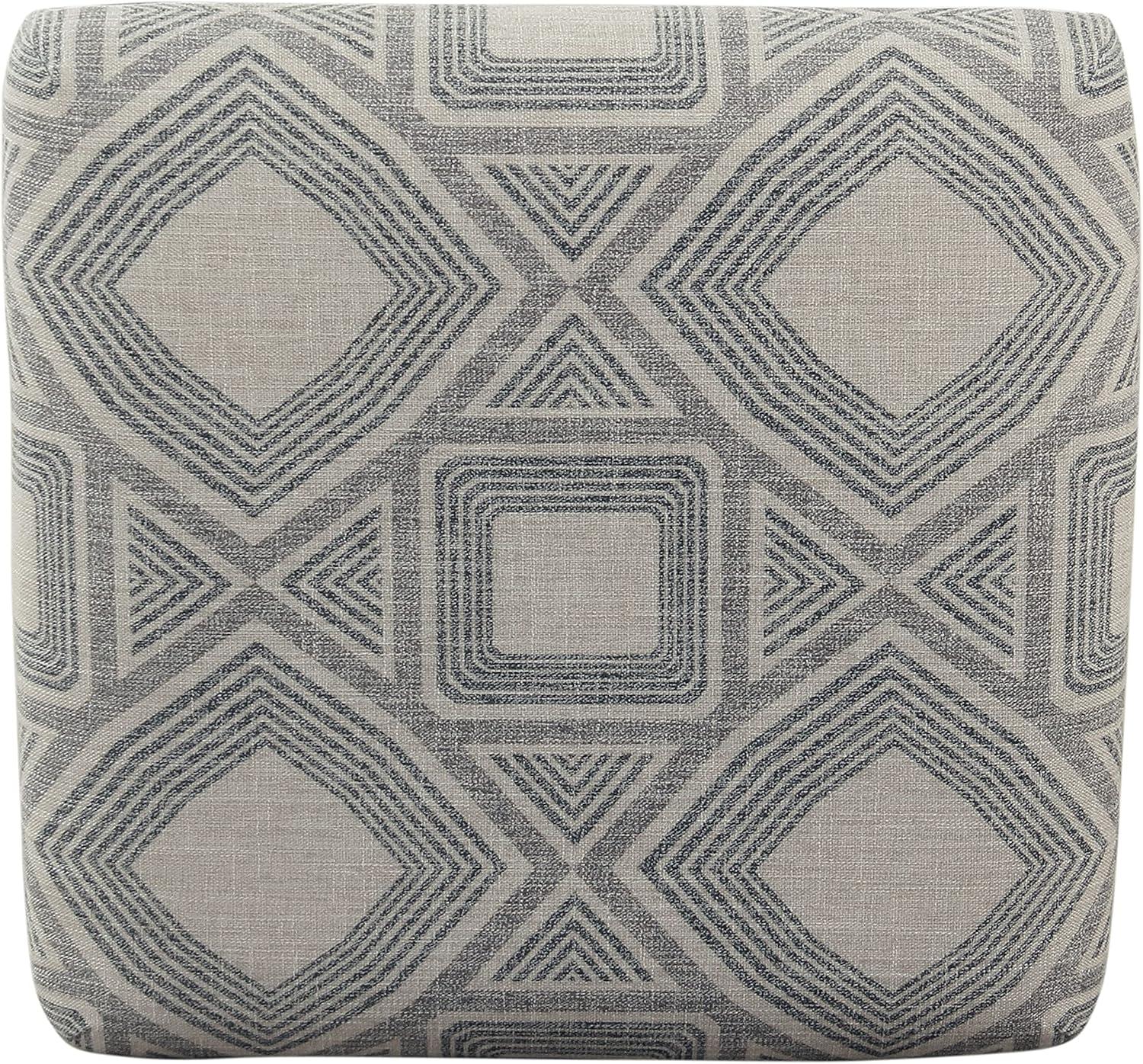 imageHomepop Home Decor Classic OpenBack Counter Height Barstool Square 24 Inch Bar Stools with Domed Cushion Brown Window Pane PrintGray Plaid Bohemian
