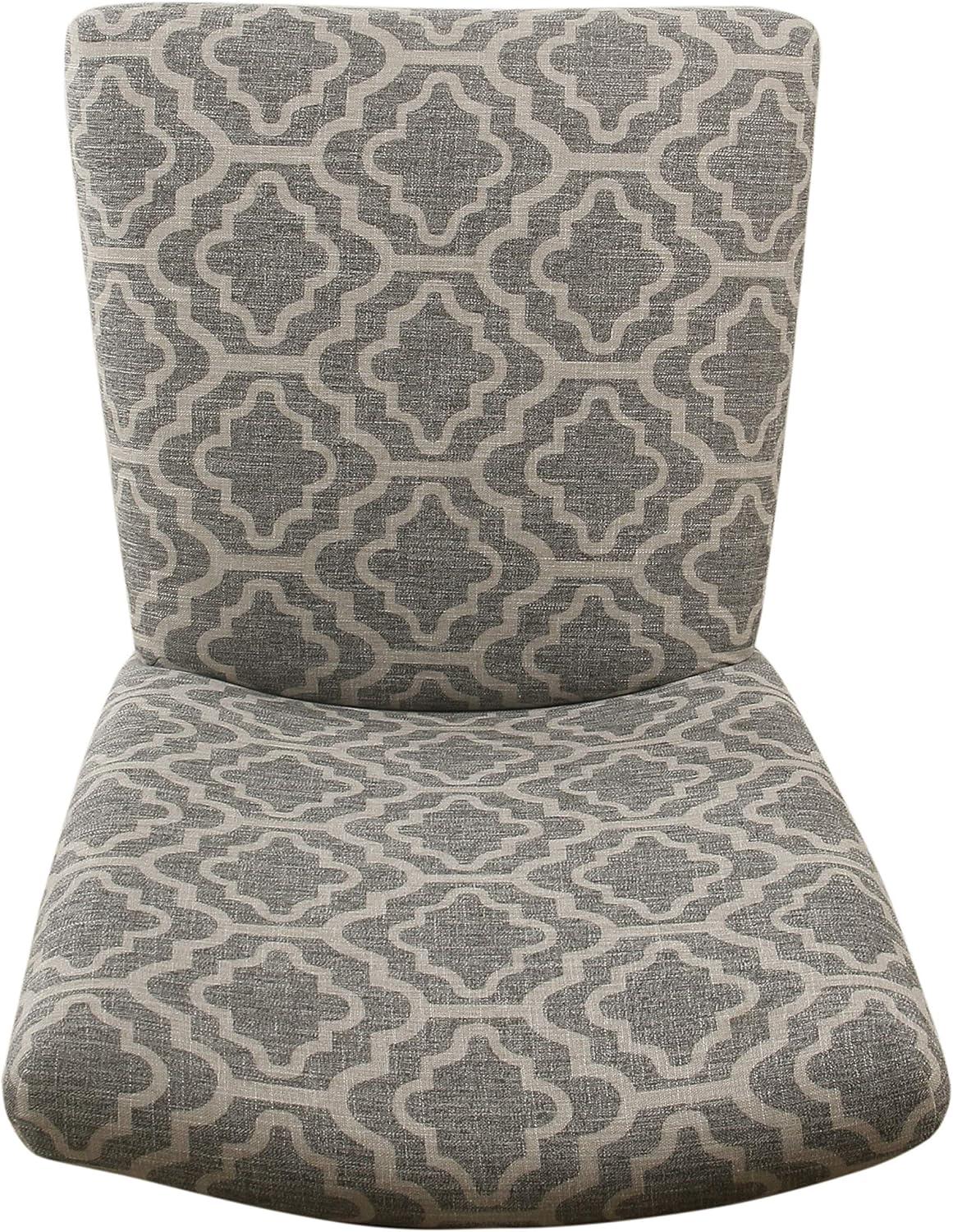 imageHomePop Classic Parsons Dining Chair Pack of 2 Brown Jacobean PrintAsh Grey Geometric