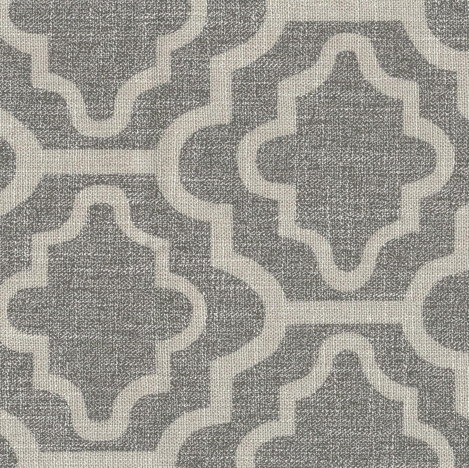 imageHomePop Classic Parsons Dining Chair Pack of 2 Brown Jacobean PrintAsh Grey Geometric